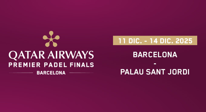 Barcelona Premier Padel Finals tournament poster - Qatar Airways Premier Padel Finals December 2025 at Palau Sant Jordi